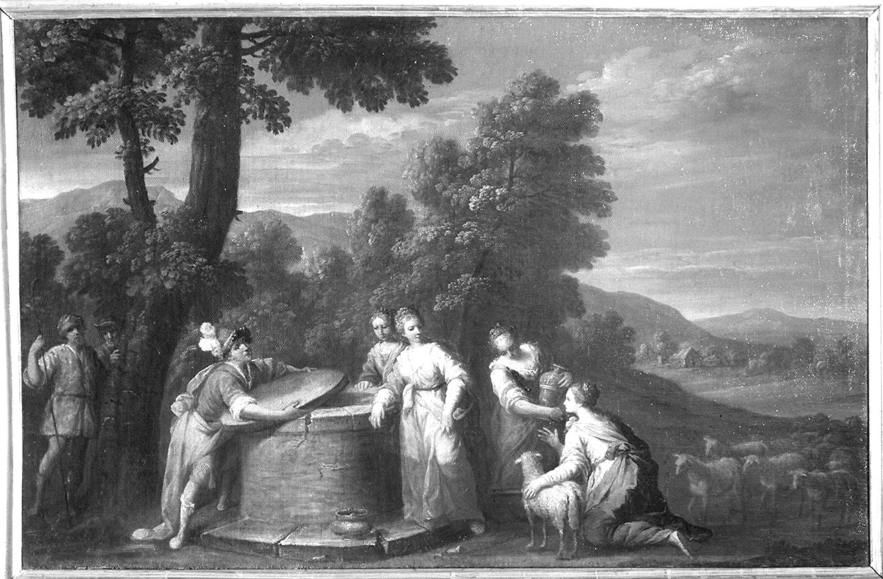 Giuseppe Zola-10-Giacobbe e Rachele al pozzo  - Galleria Corsi, Firenze